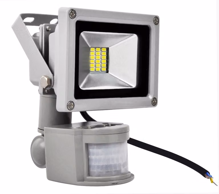 Greenmigo Proiettore da 20W con rilevatore di movimento Proiettore a LED Proiettore da esterno Faretto da parete Faretto da esterno in alluminio IP65 impermeabile 85-265V AC bianco freddo