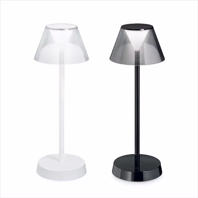 Ideal Lux Lolita Lampada da tavolo ricaricabile LED dimmabile con tecnologia touch per giardino e terrazza