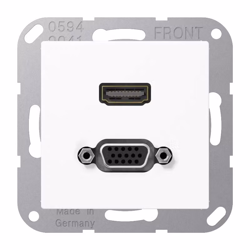 Jung MA A 1173 WW Presa HDMI + VGA Bianco (MAA1173WW)