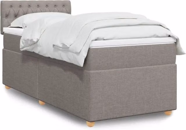 Giroletto a Molle con Materasso Tortora 100x200 cm in Tessuto 3288902