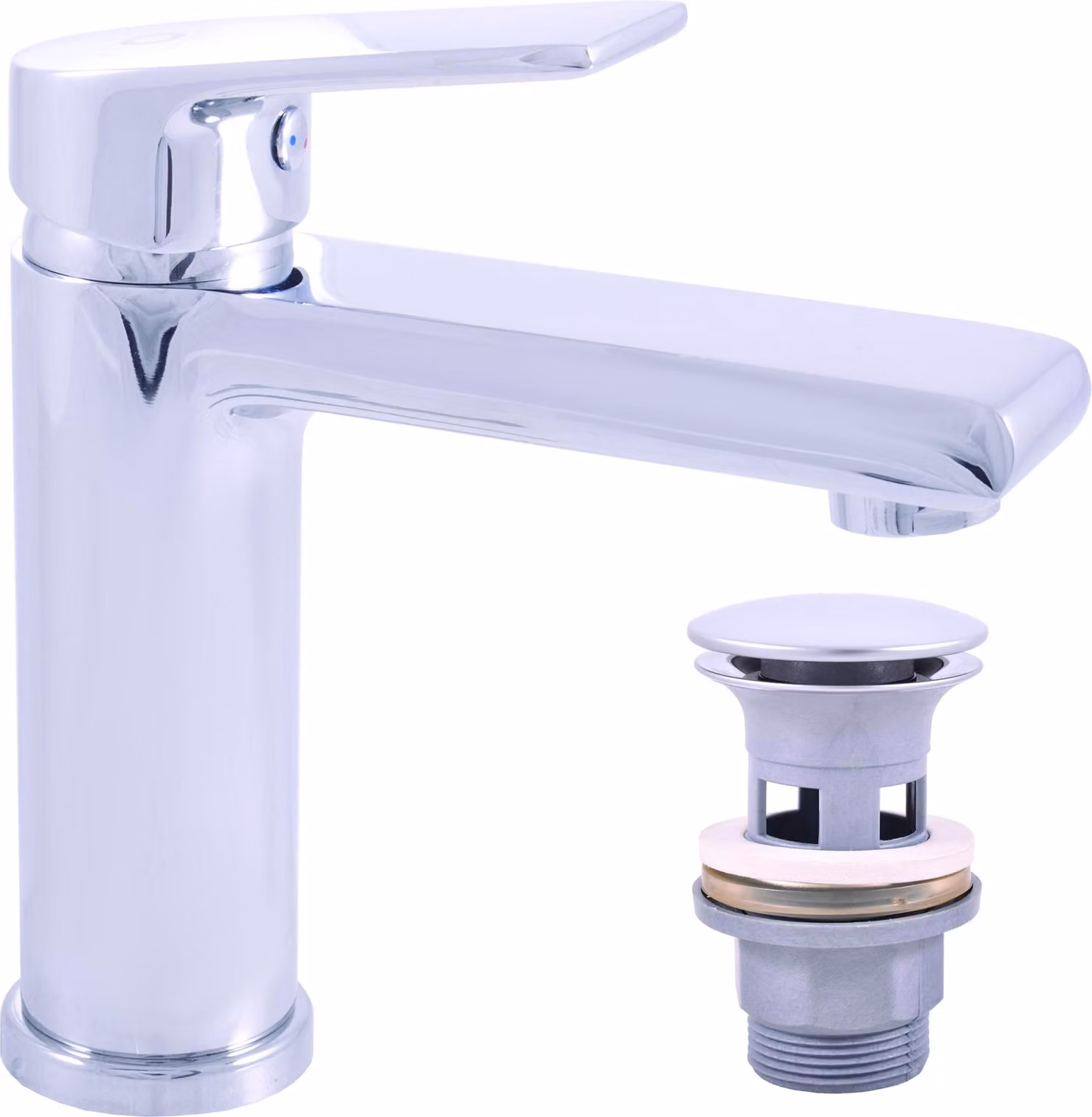Miscelatore per lavabo con bocca click-clack COLORADO, Colore: cromo, Dimensione: 1/2'' (CO129.5)