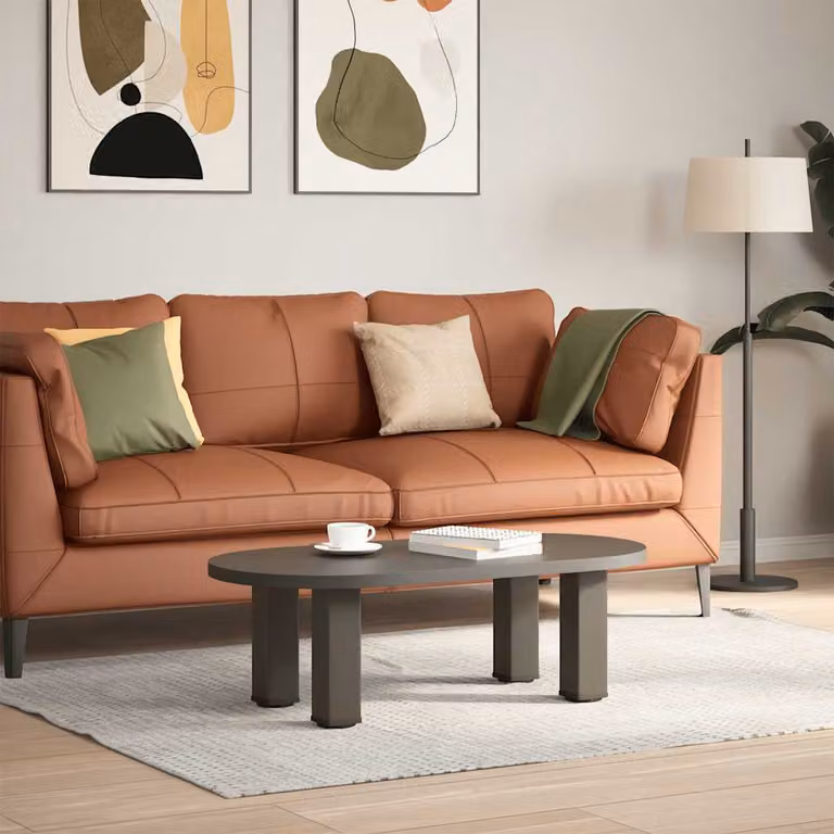 vidaXL Gambe per Tavolino da Caffè 4 pz Naturale 42-44 cm Acciaio