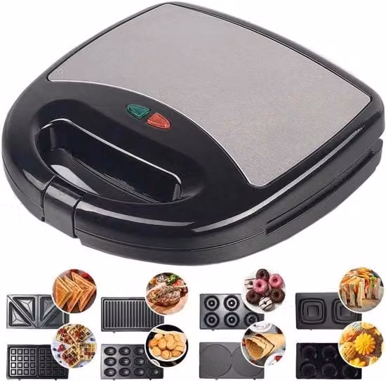 Grill a contatto con piastre rimovibili - Tostapane - Griglia per panini - Grill - Apparecchio a contatto - Piastre rimovibili - Facile da pulire - Apparecchio per griglia - Varie modalità di cottura