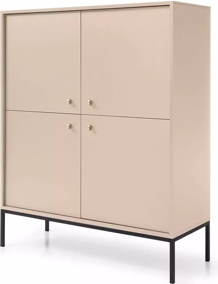 Cassettiera con scaffali ORFEA - beige sabbia