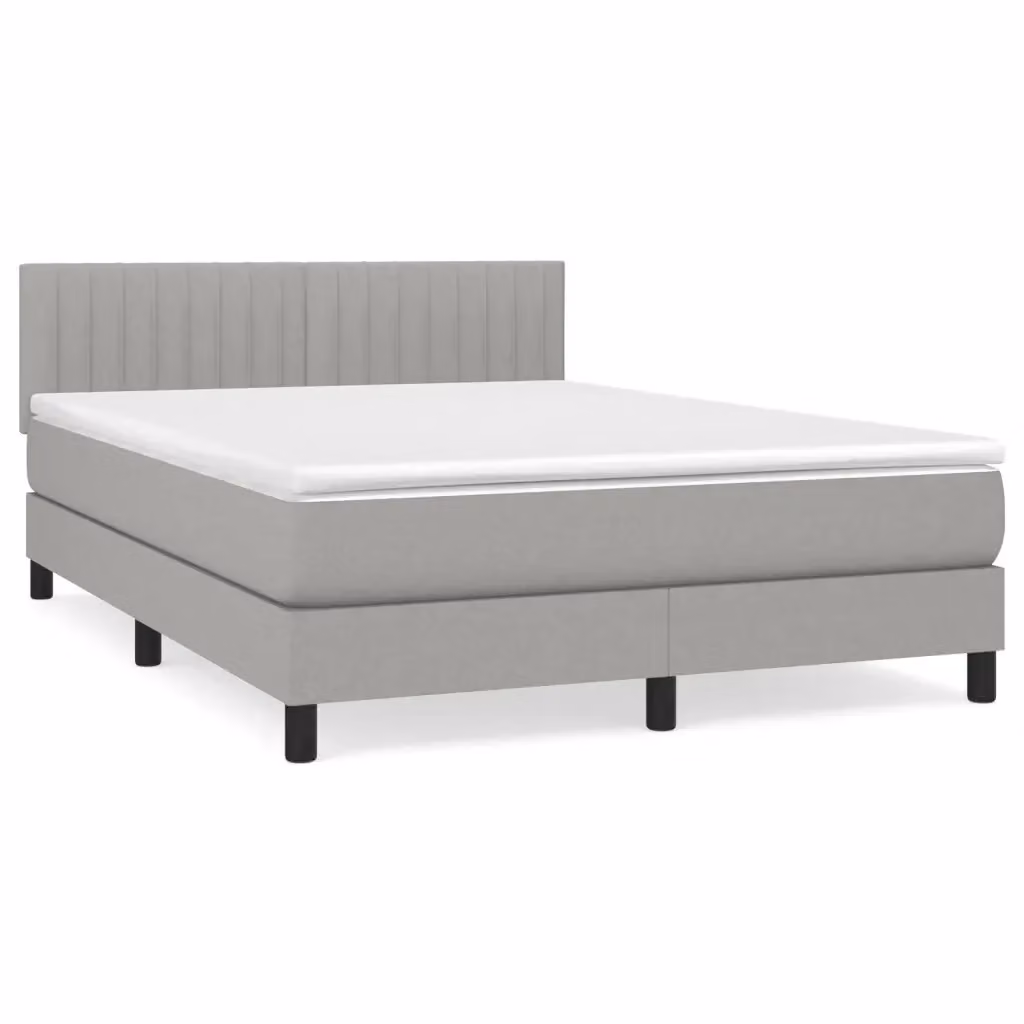 Letto Ibrido con Giroletto a Molle e Materasso vidaXL, Grigio e Bianco, L/P/H: 140 x 190 x 88 cm – 2