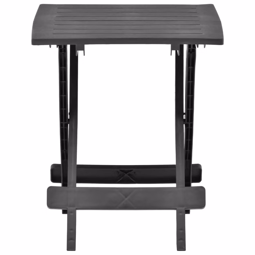 vidaXL Tavolo da giardino pieghevole antracite 45x43x50 cm plastica