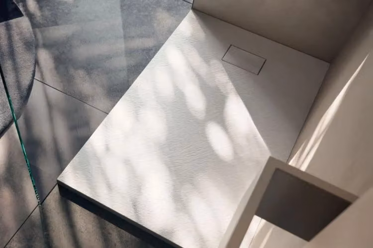 Piatto doccia rettangolare in acrilico SOLIDSTONE Bianco L: 100 cm, P: 70 cm, H: 2,5 cm – 2