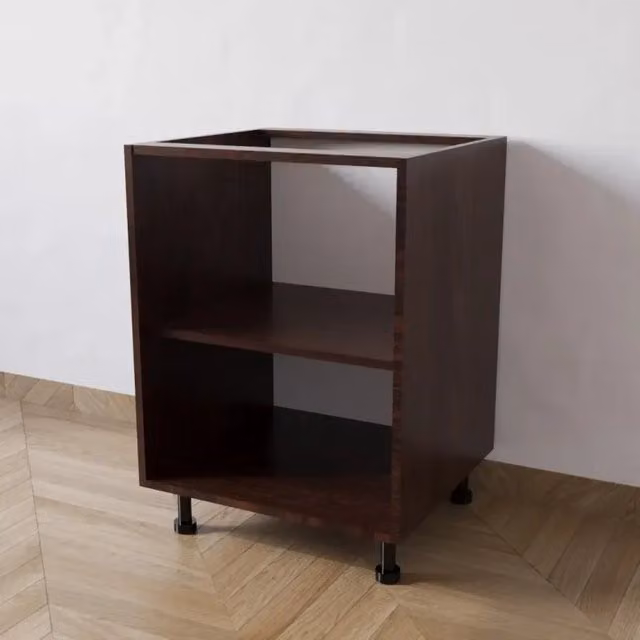 Base cucina Calandrelli in MDF color Wengè senza anta L 60 x P 55,5 x H 72 cm