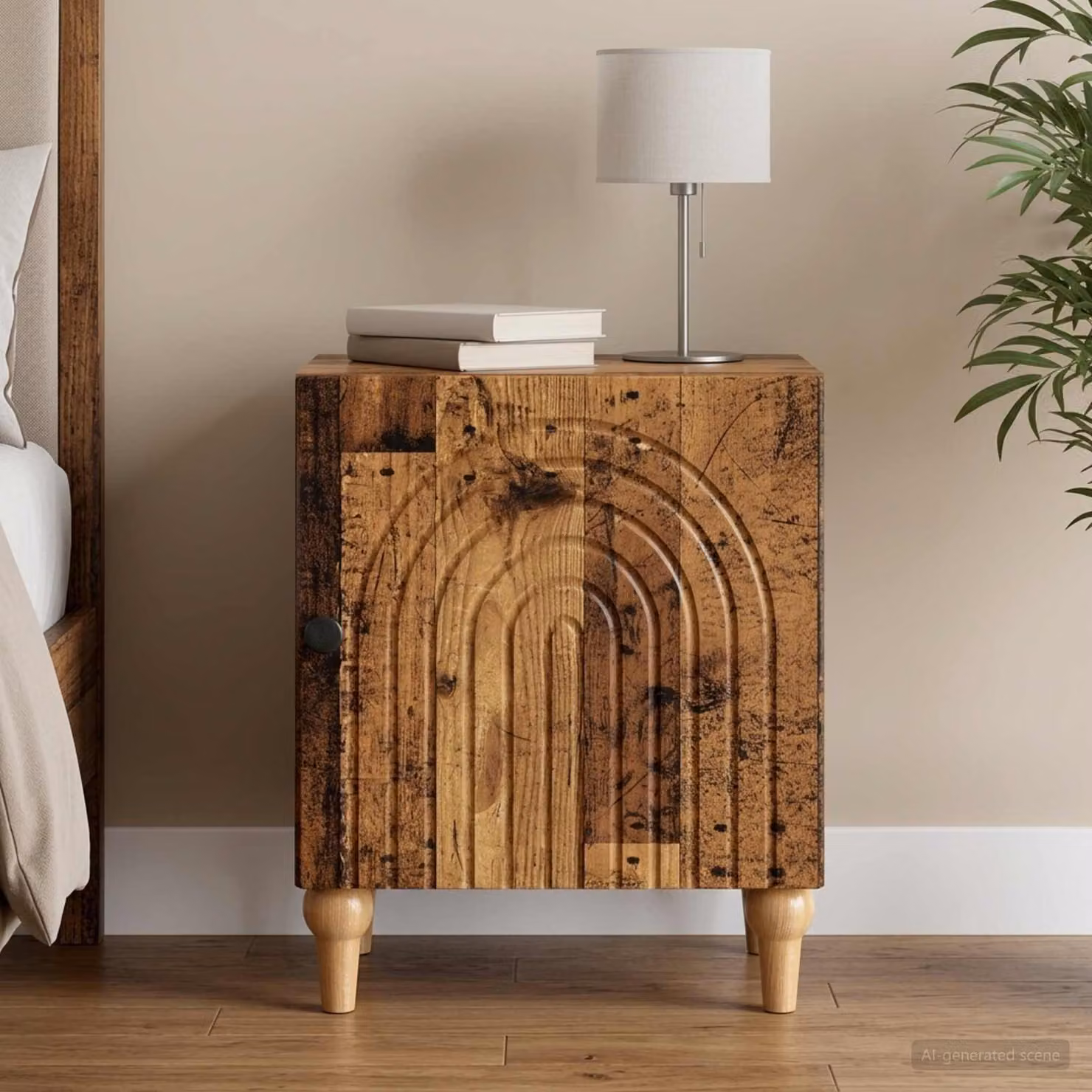 Armadio da notte vidaXL in legno antico marrone L 43 cm, P 34,5 cm, H 50 cm