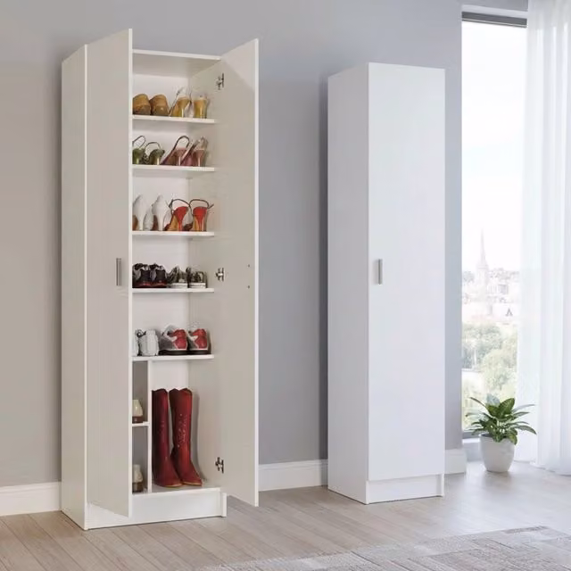 Molteno Armadio Multiuso Modulabile con Ante a Battente Bianco L: 96 cm, H: 180 cm – 1