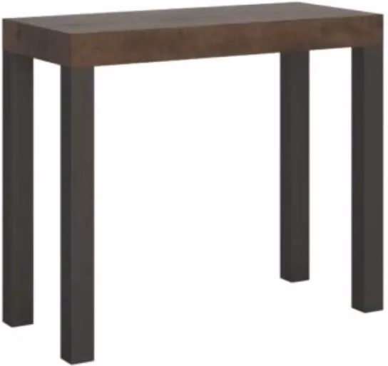 Consolle allungabile 90x40/196 cm Everyday Small noce gambe antracite