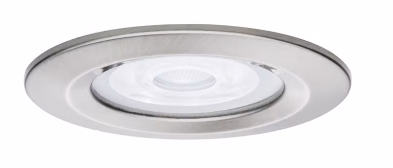Set di faretti da incasso Paulmann Premium Nova, rotondi, dimmerabili, LED, 3x7W, 230V, attacco GU10, diametro 51mm, finitura: ferro spazzolato/alluminio, zincato