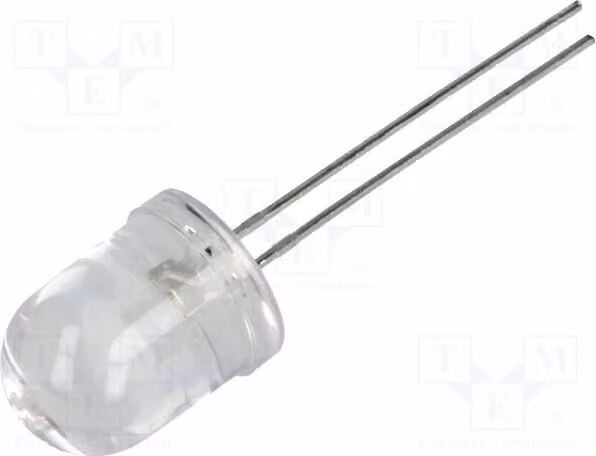 2 LED blu da 10 mm, 6500÷8500 mcd, modello LL-1004BC2D-B4-1GD, diodi LED a foro passante (THT) da 10 mm, angolo di emissione di 30°