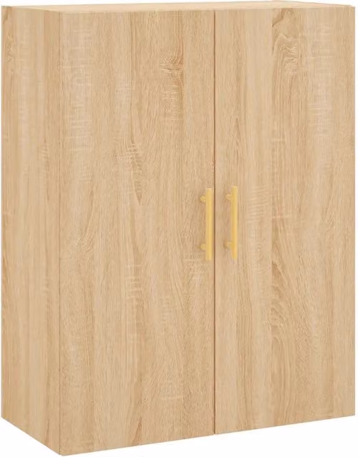 Armadio a muro moderno HELLOSHOP26 in legno composito rovere color beige e marrone, L: 69,5 cm, P: 34 cm, H: 90 cm