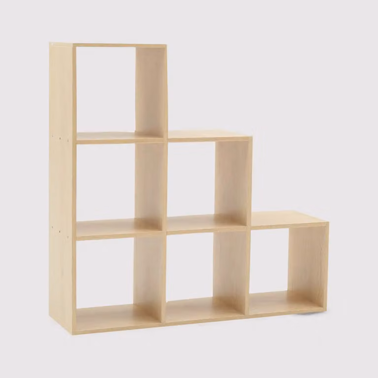 Scindapso - Mobile libreria a scala rovere chiaro