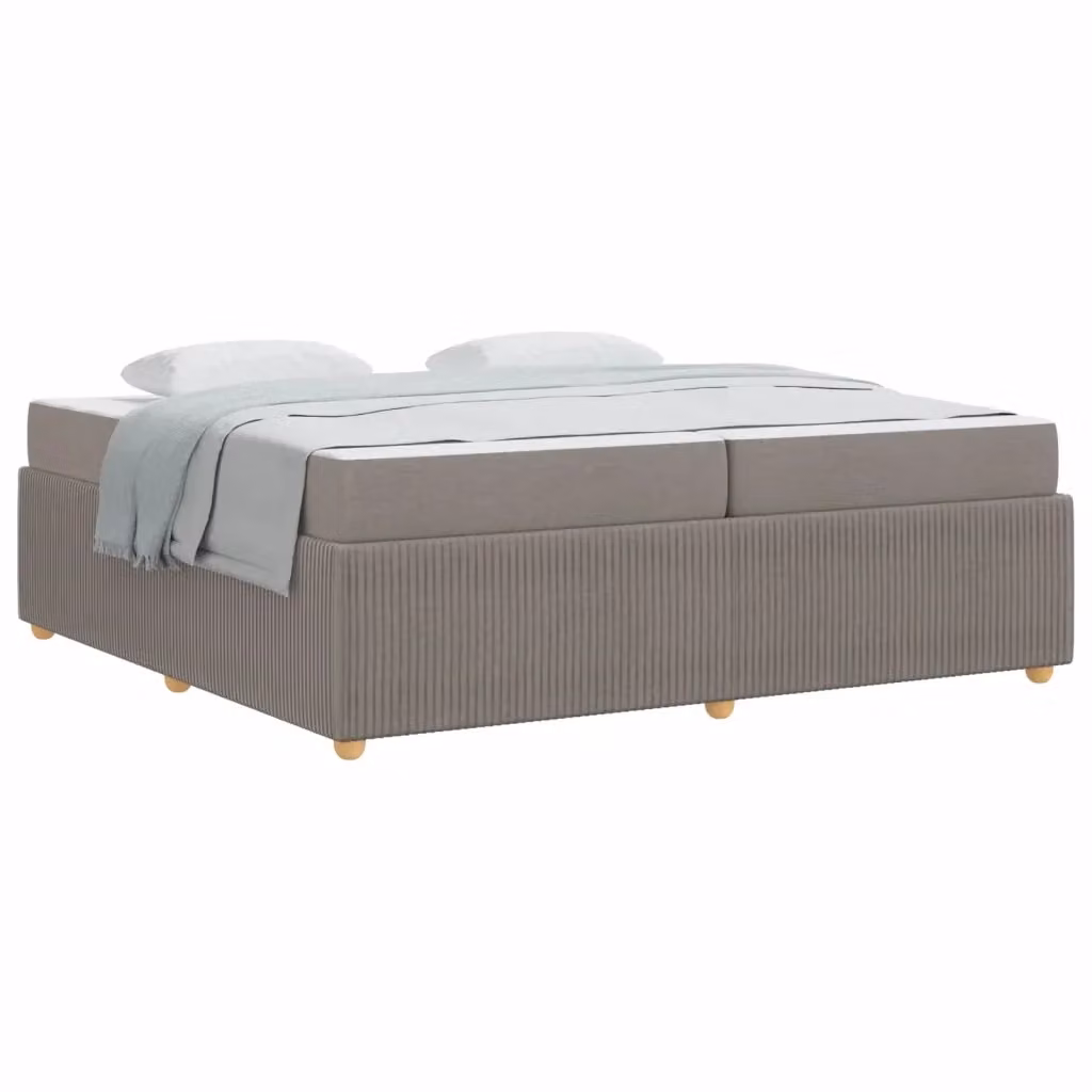 Struttura del letto imbottita vidaXL Talpa in tessuto beige o grigio, L/P: 200 x 200 cm – 2