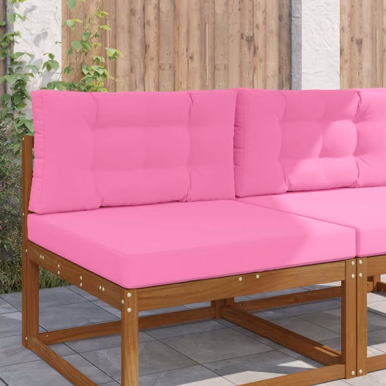 vidaXL Cuscino per divano da esterno moderno in poliestere rosa L/P: 80 x 80 cm