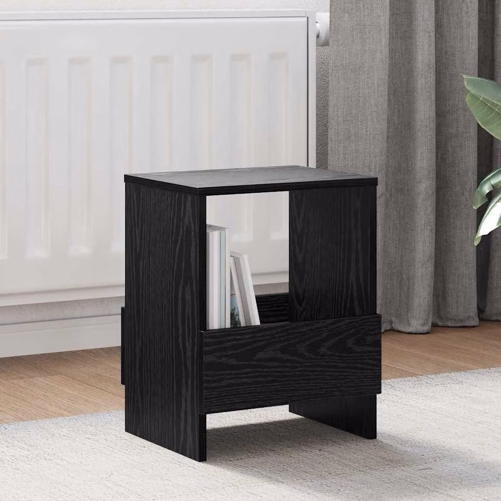 Set di 2 scaffali per riviste vidaXL moderni in colore nero, L: 35 cm, P: 30 cm, H: 45 cm