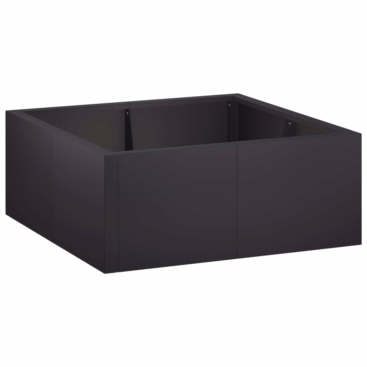Set di 4 muri di contenimento vidaXL in acciaio nero, L/P/H: 100 x 100 x 50 cm