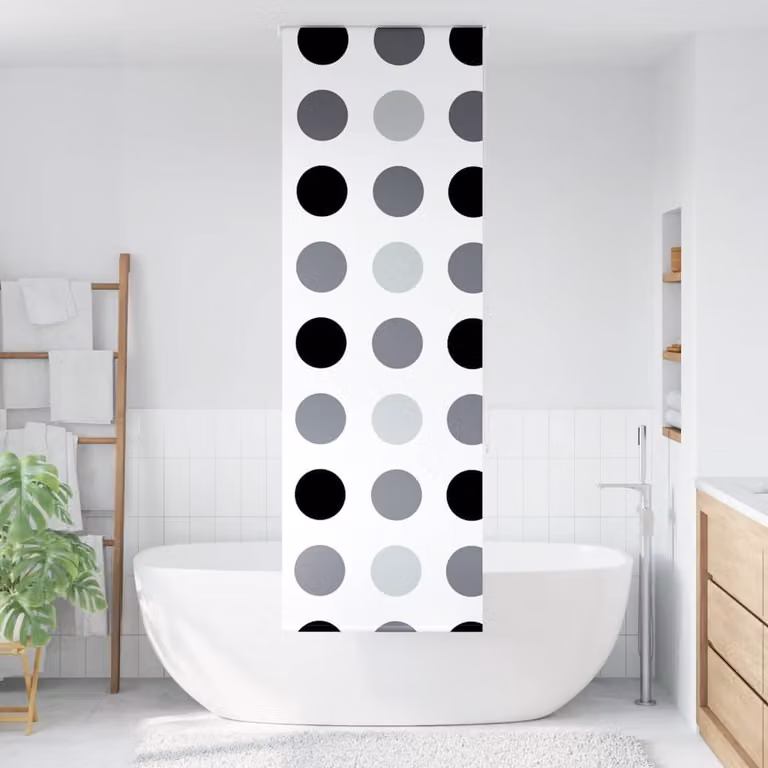 vidaXL Tenda a Rullo Doccia 60x240 cm Larghezza Tessuto 56 cm