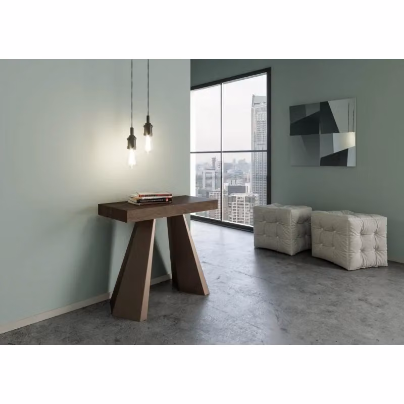 Consolle allungabile Diamante con telaio Orso Itamoby colore Noce L/P/H: 90 x 40/300 x 77 cm – 2