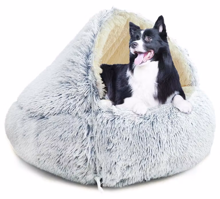 Cuccia per cani con cappuccio, 80 cm, confortevole, lavabile, adatta a animali domestici di peso inferiore a 20 kg
