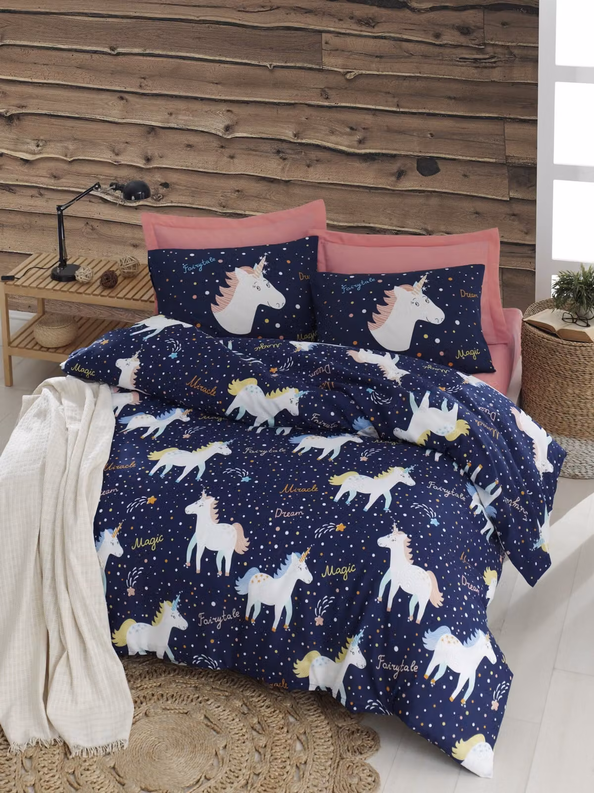L'Essentiel Linge de Maison, Begonvilla- EPJ1910, blu scuro, copripiumini, 65% cotone / 35% poliestere