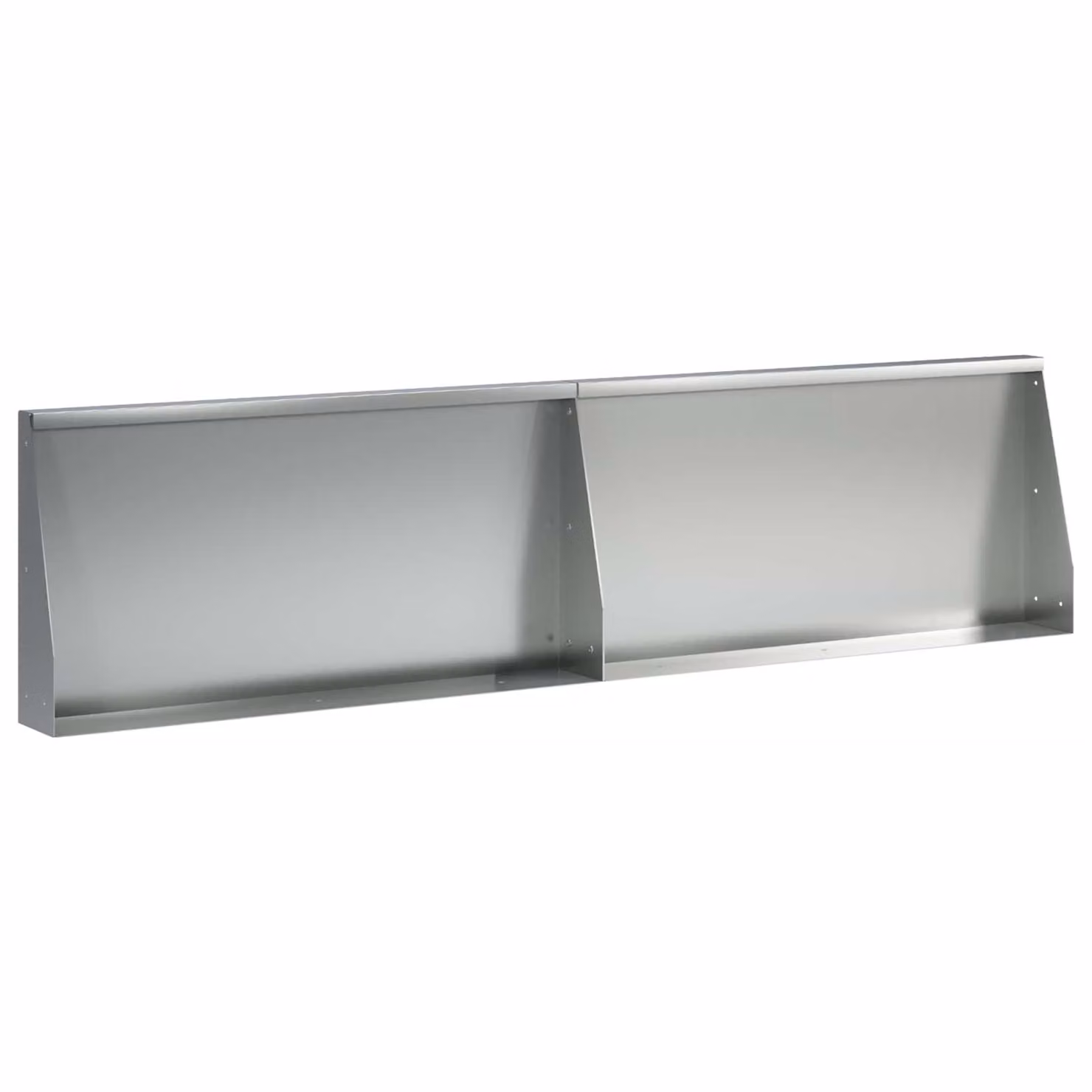 Set di 2 pezzi di aiuole rialzate vidaXL in acciaio zincato argento L: 80 cm, P: 30 cm, H: 12 cm