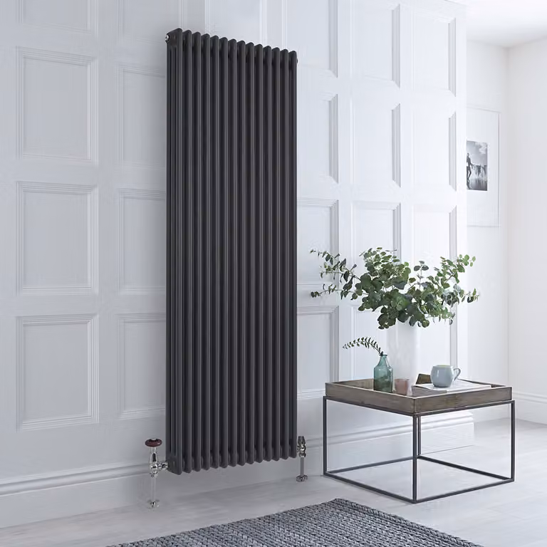 Radiatore Tradizionale Triplo a Colonna Antracite 1800x650mm - Alta Resa - Stile Classico - Regent