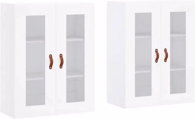 Armadietti a Parete 2 pz Bianchi in Legno Multistrato CFW3631702