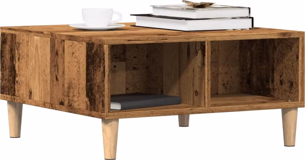Maison Exclusive - Tavolino effetto legno antico 60x60x30 cm Materiale ligneo