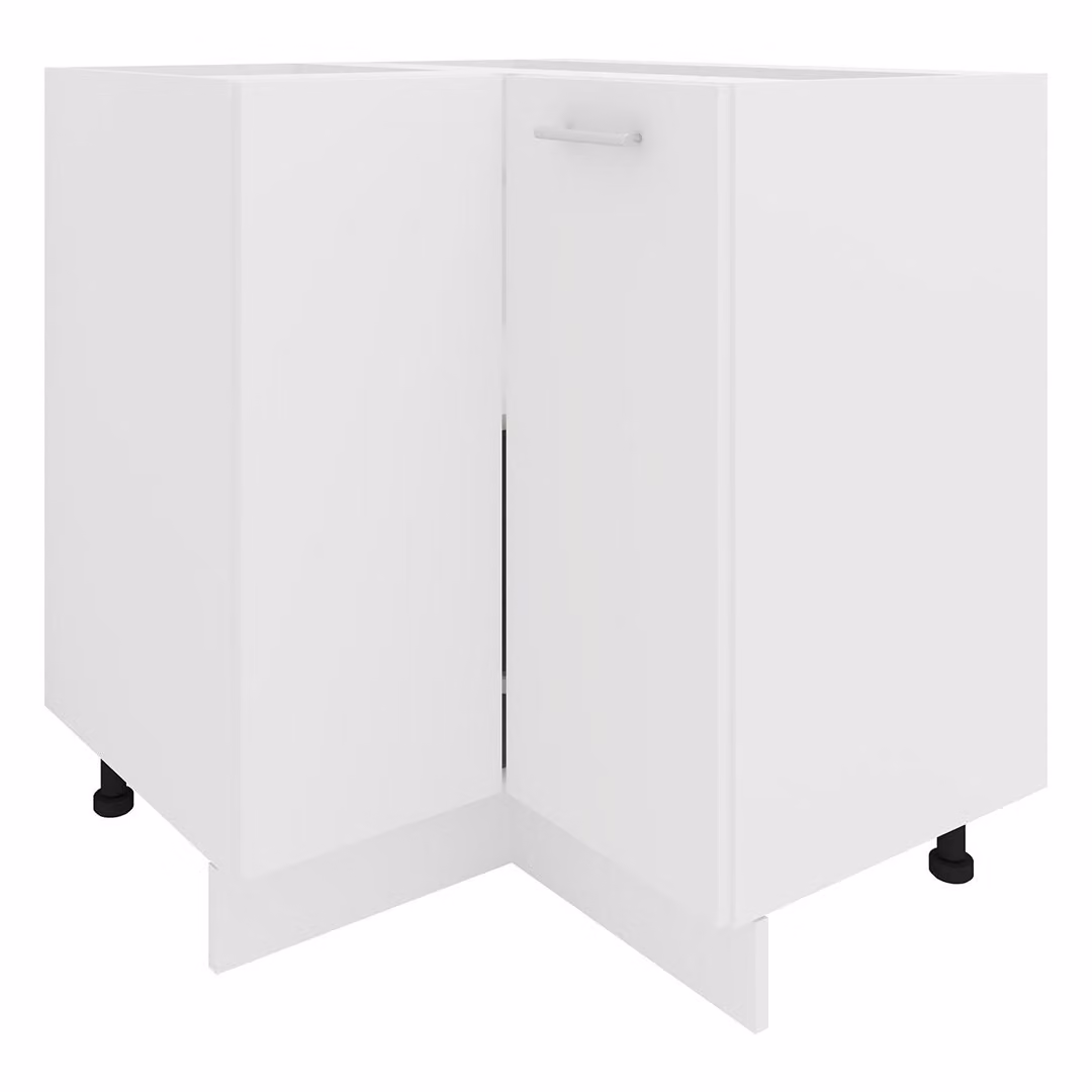 Armadio angolare | Piedi regolabili in altezza | Dimensioni H. 82 x W. 76 x D. 76 cm | Armadio inferiore da cucina | Armadio da cucina - Esilo
