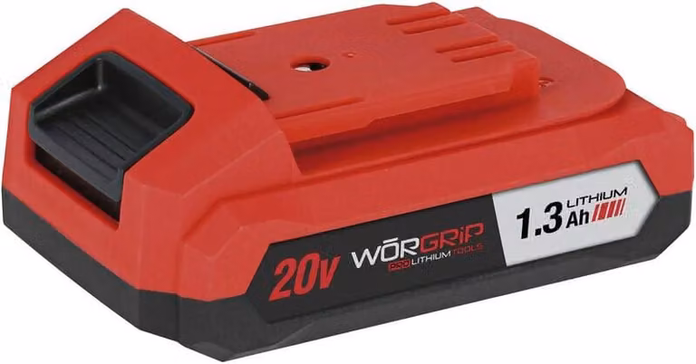 Worgrip Batterie 1.3ah 20v Rot Rot Taglia unica