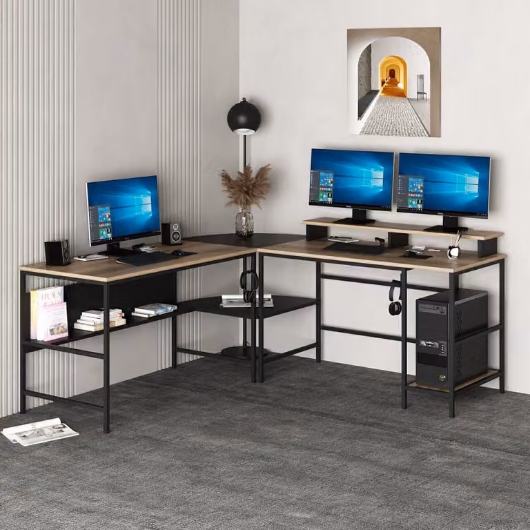 Skye Decor, Greta L Matte - Nero, Scrivania, Dore, 100% PANNELLI DI PARTICELLE RIVESTITI IN MELAMMINA, 180 x 60 x 74 cm