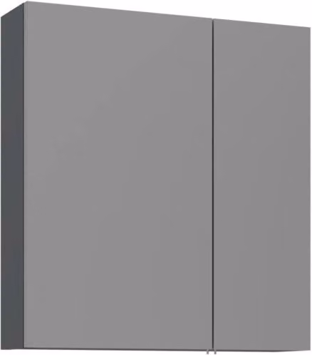Mobile da bagno con specchio "Bari 60" - 60 x 16 x 66 cm - Antracite opaco