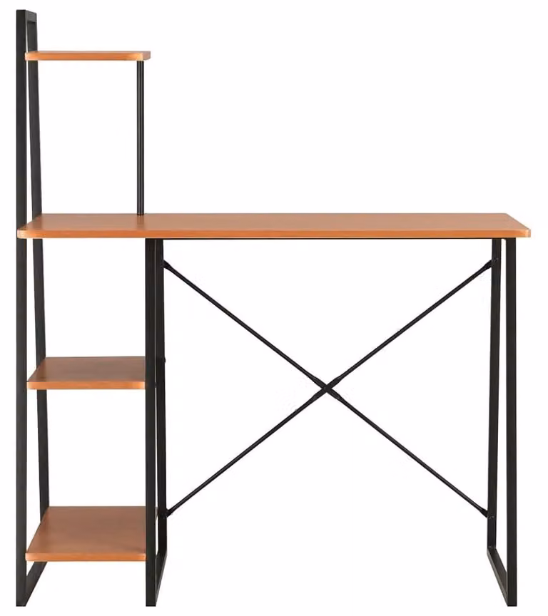 Scrivania moderna abbinata a scaffali e libreria