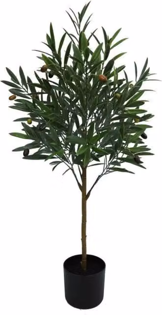 Set di 6 Piante Olivo Sintetico H100cm In Vaso Plastica