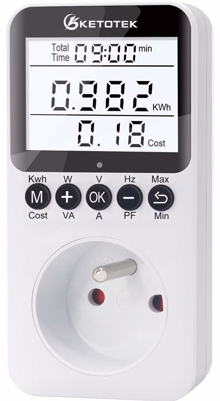 Contatore di consumo energetico da 3680 W con display LCD