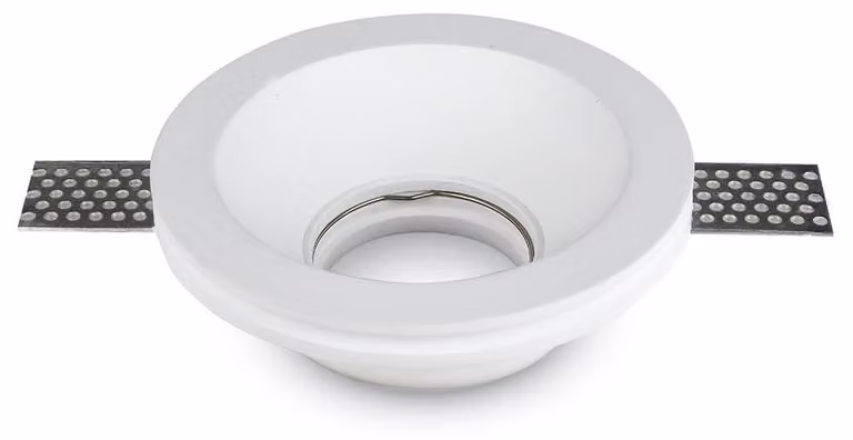 Portafaretto incasso scomparsa in gesso LED GU10 Φ120mm-rotondo 3640