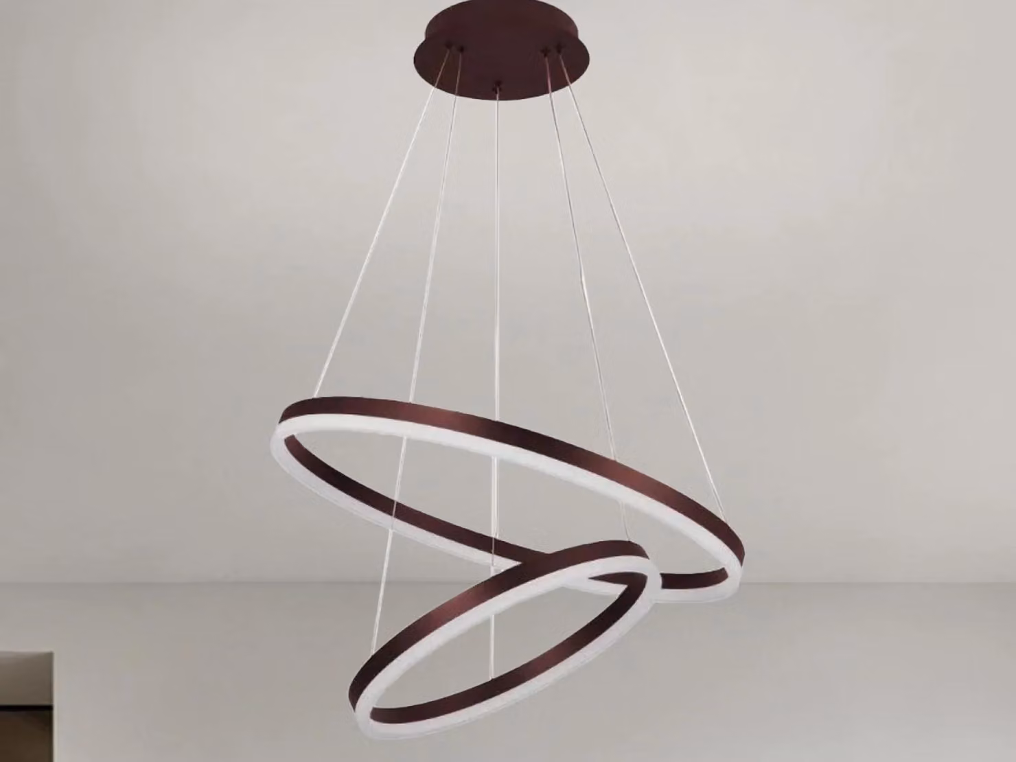 Lampada a sospensione LED con cavo, inclusa di telecomando, 70W - Modello J4310/BR