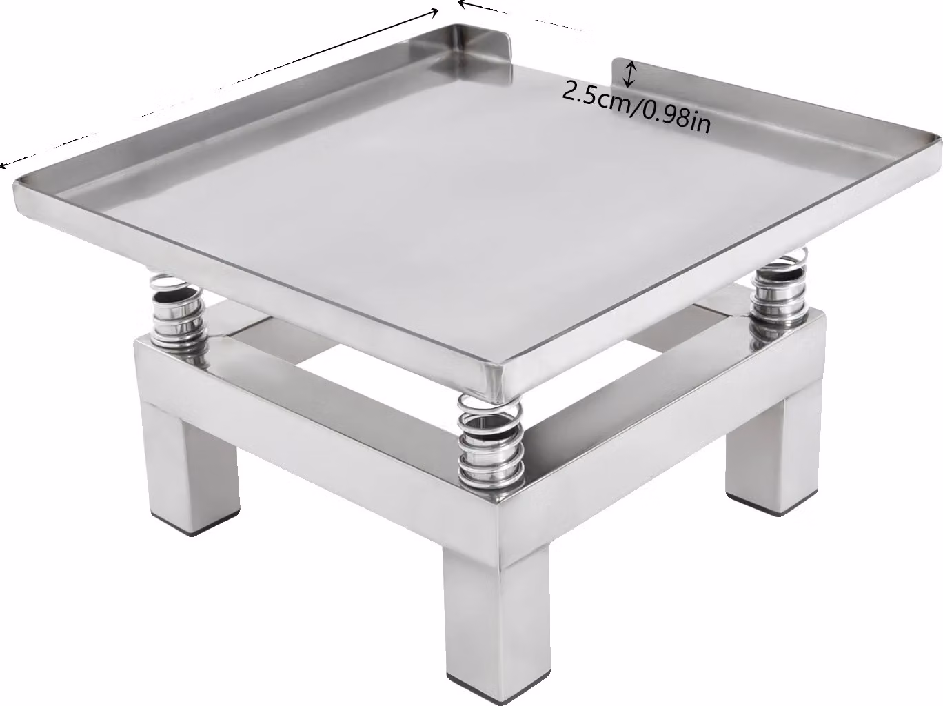 Piastra vibrante per calcestruzzo, potenza 50W, capacità di carico 10 kg, argento