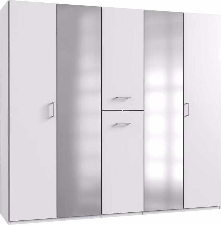 Armadio Camera da letto armadio Lima 225x58x208cm bianco Cassetti 17998