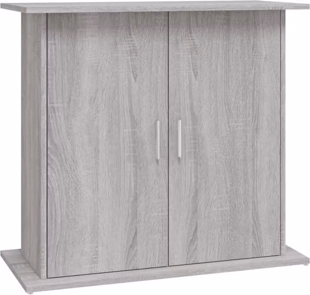 Supporto Acquario in Legno Multistrato Grigio Sonoma DESIGN IN con Ante a Battente L: 81 cm, P: 36 cm, H: 73 cm