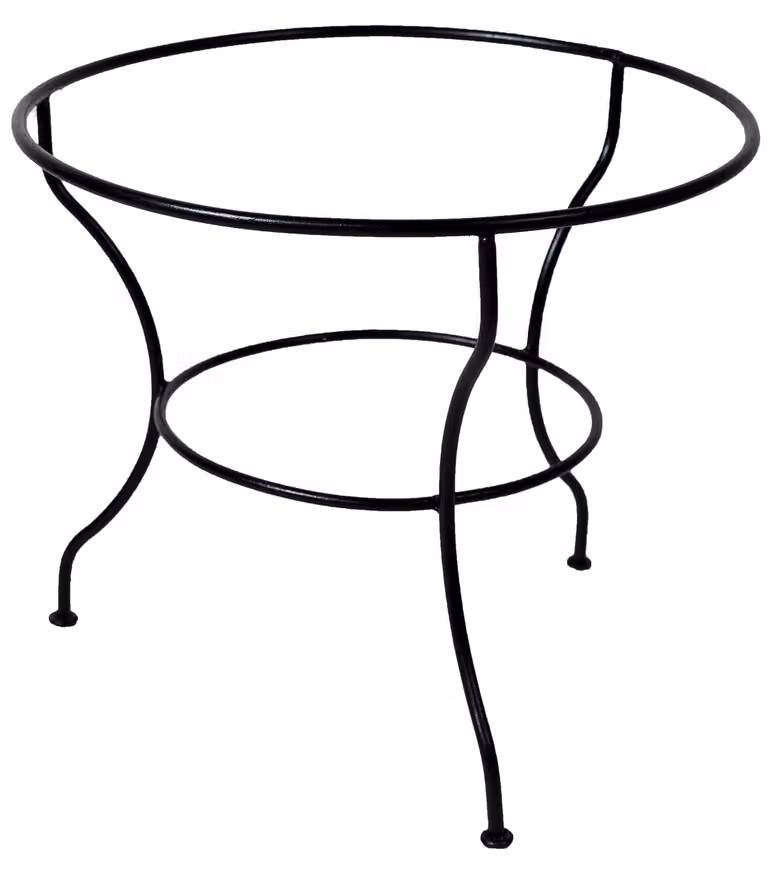 Struttura metallica per tavolo, realizzata a mano, colore nero, 60 cm