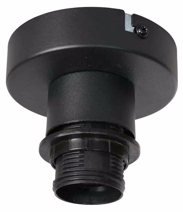Plafoniera - nero - Bloeba - plastica metallo - Ø 10cm - E27 - 4129ZW - Steinhauer