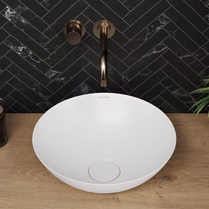 Kaldewei AVELLINO, lavabo da appoggio, modello 3204, diametro 36 cm