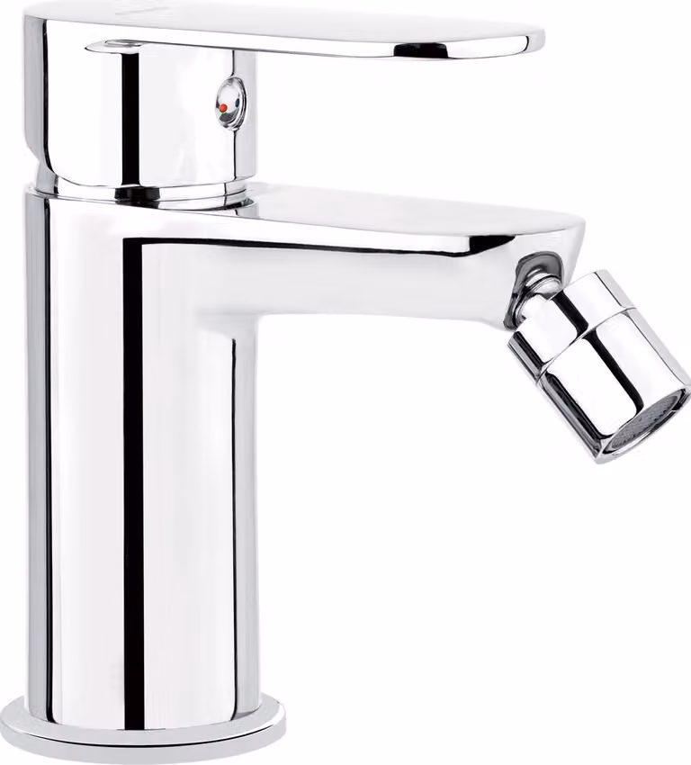 Miscelatore verticale per bidet, monocomando, miscelatore, cromo