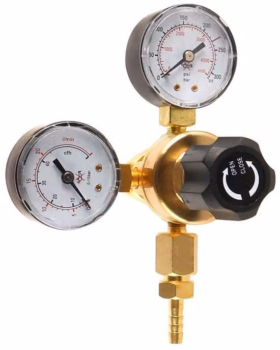 Regolatori manuali per gas, fino a 200 bar – Stabili e sicuri – Adatti per argon e CO2 – Ideali per la saldatura – Compatte