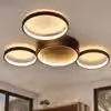 ZMH LED plafoniera bianca calda soggiorno moderno design ad anello 4 fiamme 29W per camera da letto ufficio camera dei bambini sala da pranzo