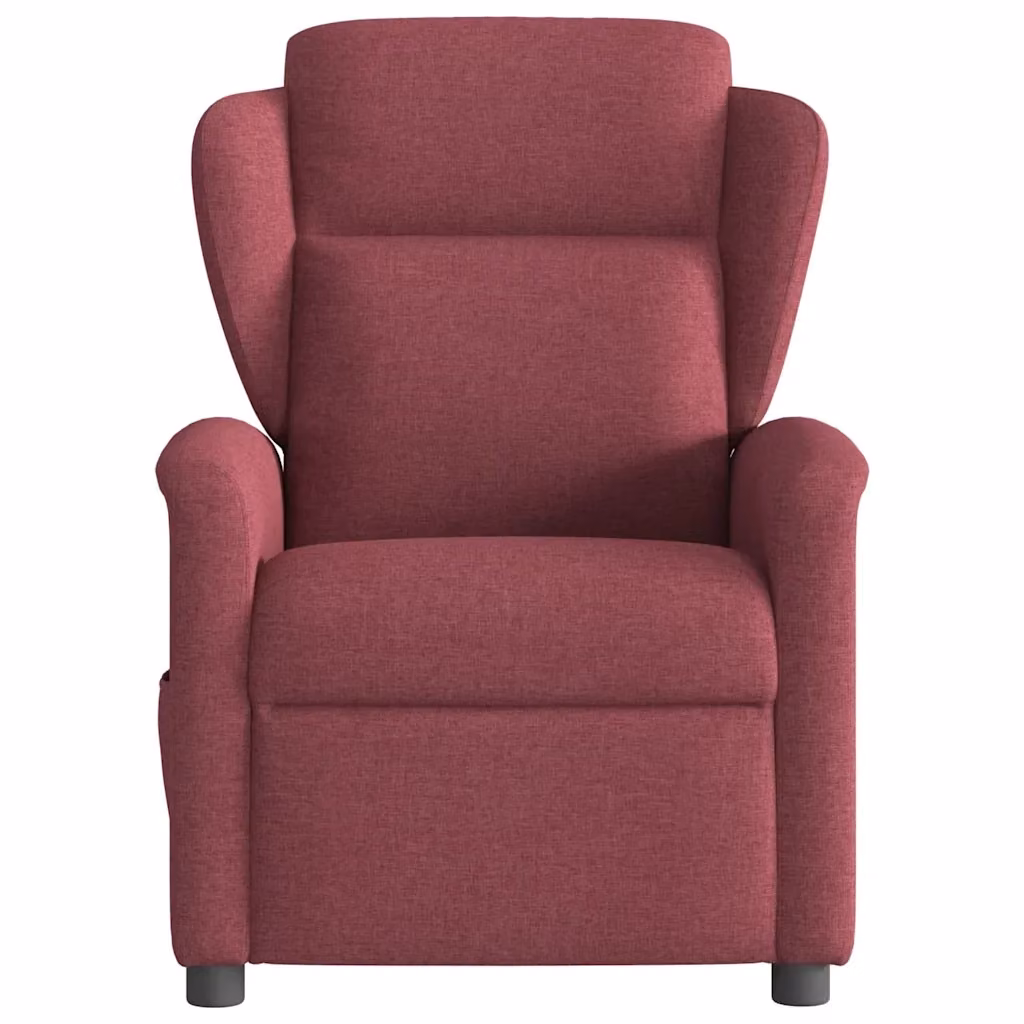 Poltrona reclinabile relax vidaXL in tessuto rosso con braccioli e leva manuale – 2